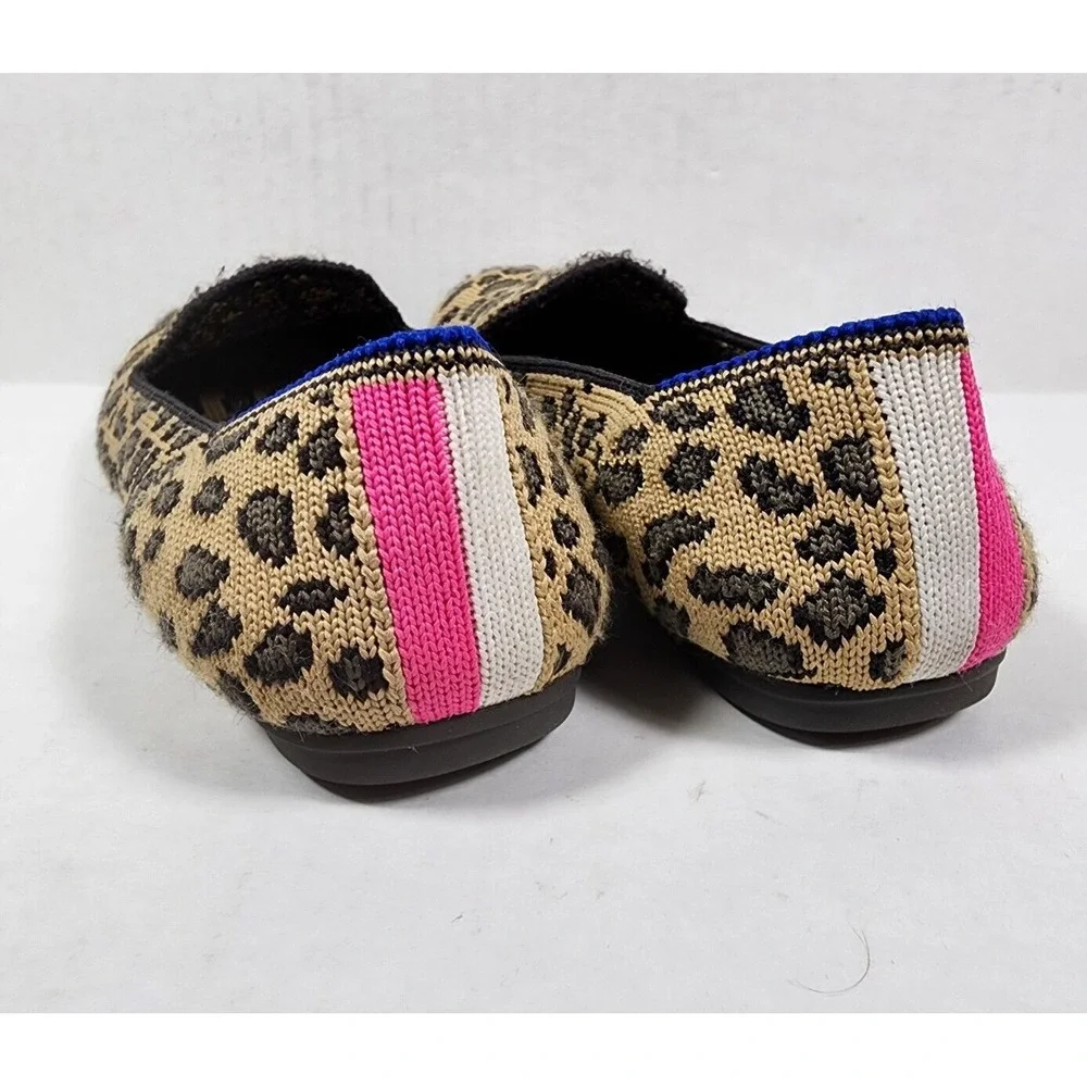 Rothys Kids Size 10 Leopard Loafer Girls Shoes Flats Spotted‎ Slip On Round Toe